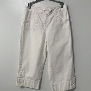 Talbots Capri Pants - Size 6 Petite Color White Stretch